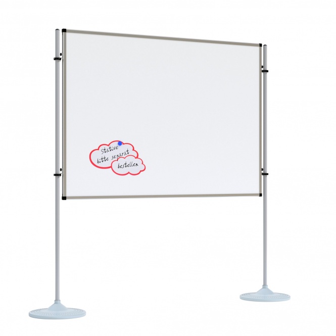 Stecktafel, 180x100 cm, beidseitig Stahlemaille weiß, 